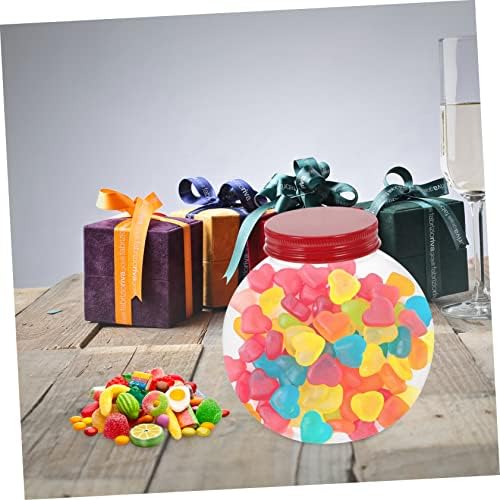 Gadpiparty 5Pcs Clear Christmas Candy Bottles with Sealing Lids