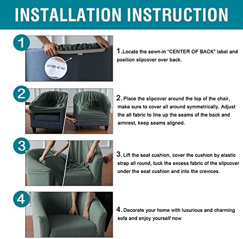 PrimeBeau High Stretch Club Chair Cover - Green