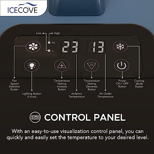 IceCove Portable Air Conditioner 2500BTU Fast Cooling Blue