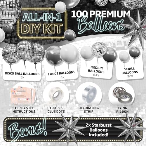SHERYL DECOR ALL-IN-1 Disco Balloon Arch Kit