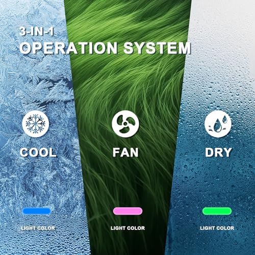 DENBIG 10000 BTU Portable AC Unit with Dehumidifier and 2 Speed Fan
