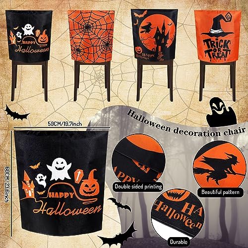 Whaline 4 Pack Halloween Chair Covers