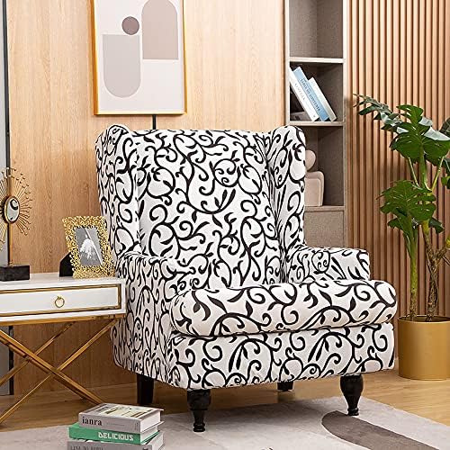 YOPOIY 2 Piece Wing Chair Cover Stretch Spandex