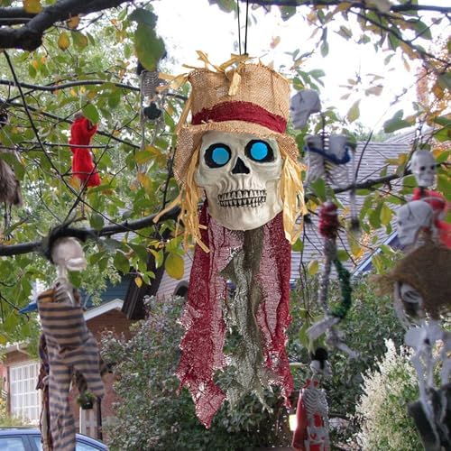 Skeleton Hanging Decorations with Eerie Eye Design