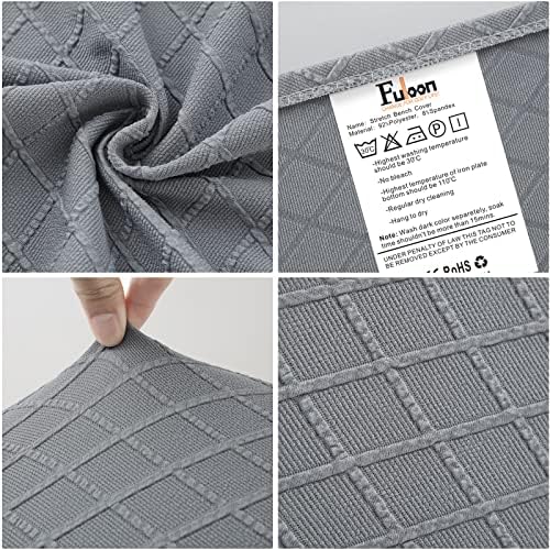 Stretch Jacquard Dining Bench Cover - Anti-Dust Removable Seat Protector