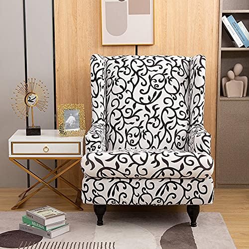YOPOIY 2 Piece Wing Chair Cover Stretch Spandex