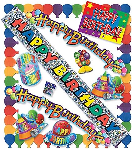 Beistle Mulicolor Happy Birthday Party Kit 1