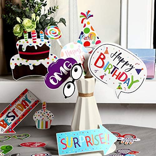 Frienda 29 Piece Birthday Photo Booth Props Kit