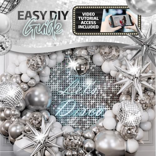 SHERYL DECOR ALL-IN-1 Disco Balloon Arch Kit