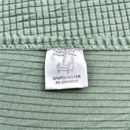 Stretch Wing Chair Slipcover 2 Piece Matcha Green