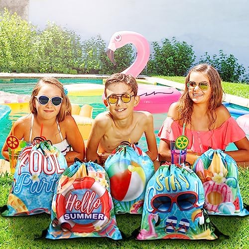 Kacctyen 36 Pcs Pool Party Drawstring Bags