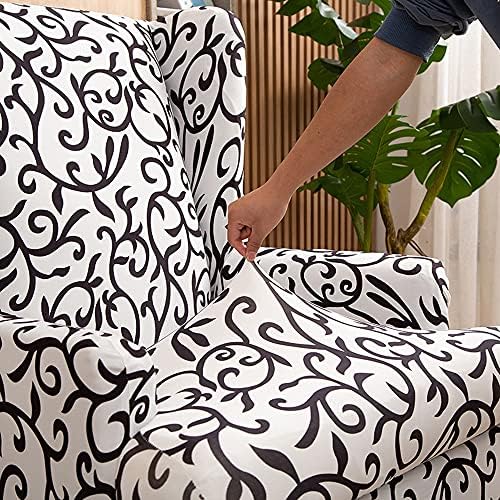YOPOIY 2 Piece Wing Chair Cover Stretch Spandex