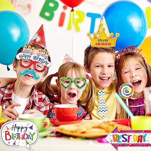 Frienda 29 Piece Birthday Photo Booth Props Kit